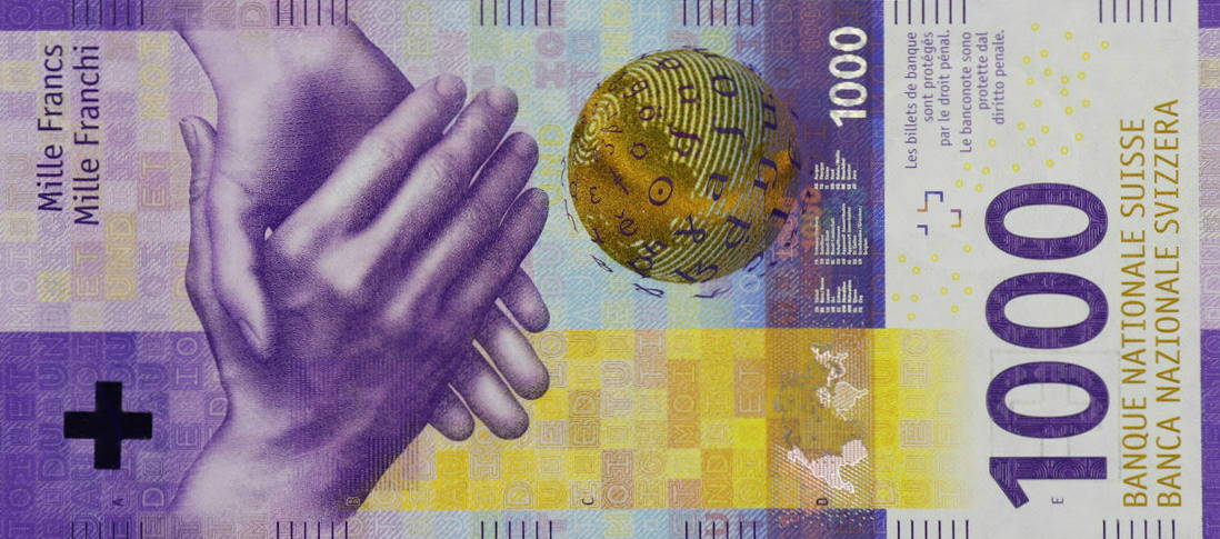 Front of Switzerland p79: 1000 Franken from 2018