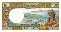 p24a from Tahiti: 100 Francs from 1971