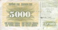 p16b from Bosnia and Herzegovina: 5000 Dinara from 1993