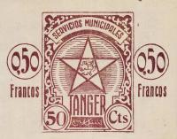 p2 from Tangier: 0.5 Franco from 1941