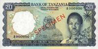 p3s from Tanzania: 20 Shillings from 1966