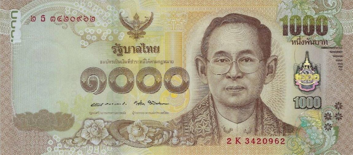 Front of Thailand p134: 1000 Baht from 2018