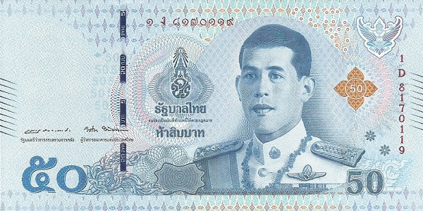 Front of Thailand p136b: 50 Baht from 2018