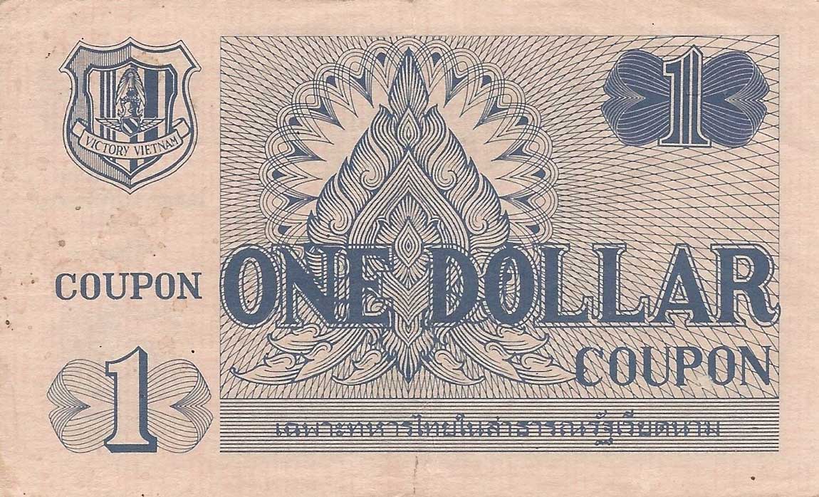 Back of Thailand pM21a: 1 Dollar from 1970