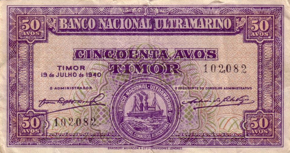 Front of Timor p14: 50 Avos from 1940