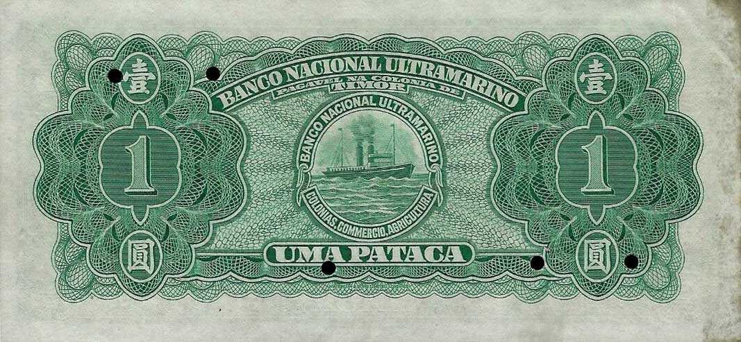 Back of Timor p16s: 1 Patacas from 1945