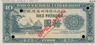 p18ct from Timor: 10 Patacas from 1945