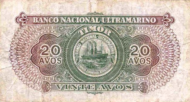 Back of Timor p21a: 20 Avos from 1948