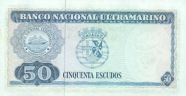 Back of Timor p27a: 50 Escudos from 1967