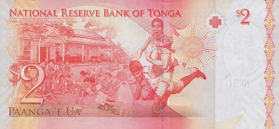 Back of Tonga p38: 2 Pa'anga from 2008