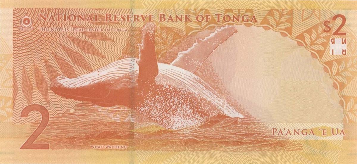 Back of Tonga p50: 2 Pa'anga from 2023