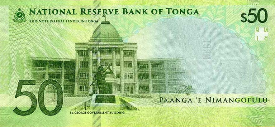 Back of Tonga p54: 50 Pa'anga from 2023