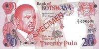 p10s2 from Botswana: 20 Pula from 1982