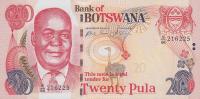 p25a from Botswana: 20 Pula from 2002