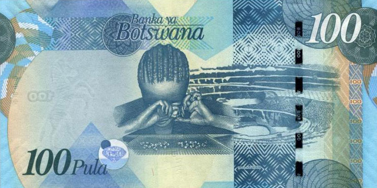 Back of Botswana p33a: 100 Pula from 2009