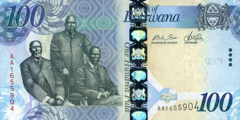 Front of Botswana p33a: 100 Pula from 2009