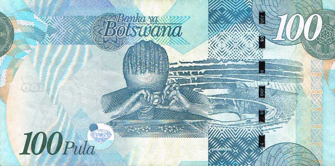 Back of Botswana p33b: 100 Pula from 2010