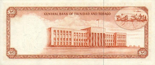 Back of Trinidad and Tobago p34a: 50 Dollars from 1963