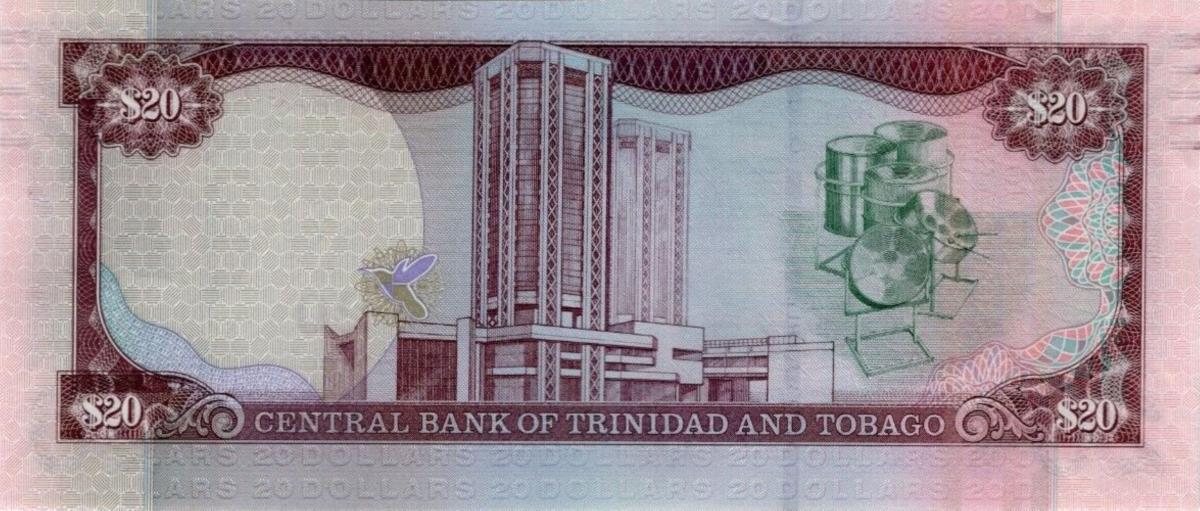 Back of Trinidad and Tobago p49b: 20 Dollars from 2006