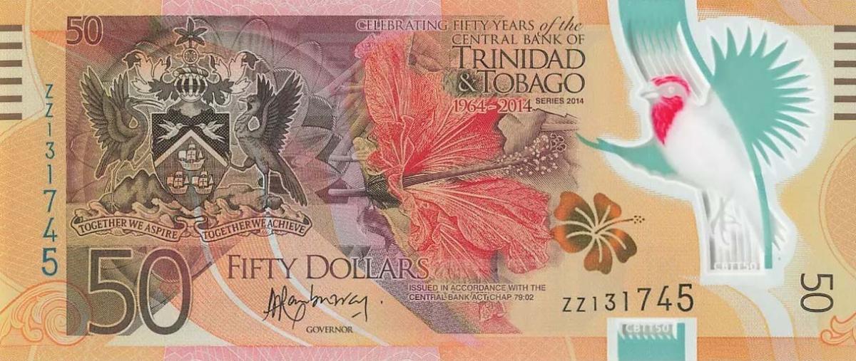 Front of Trinidad and Tobago p54r: 50 Dollars from 2014