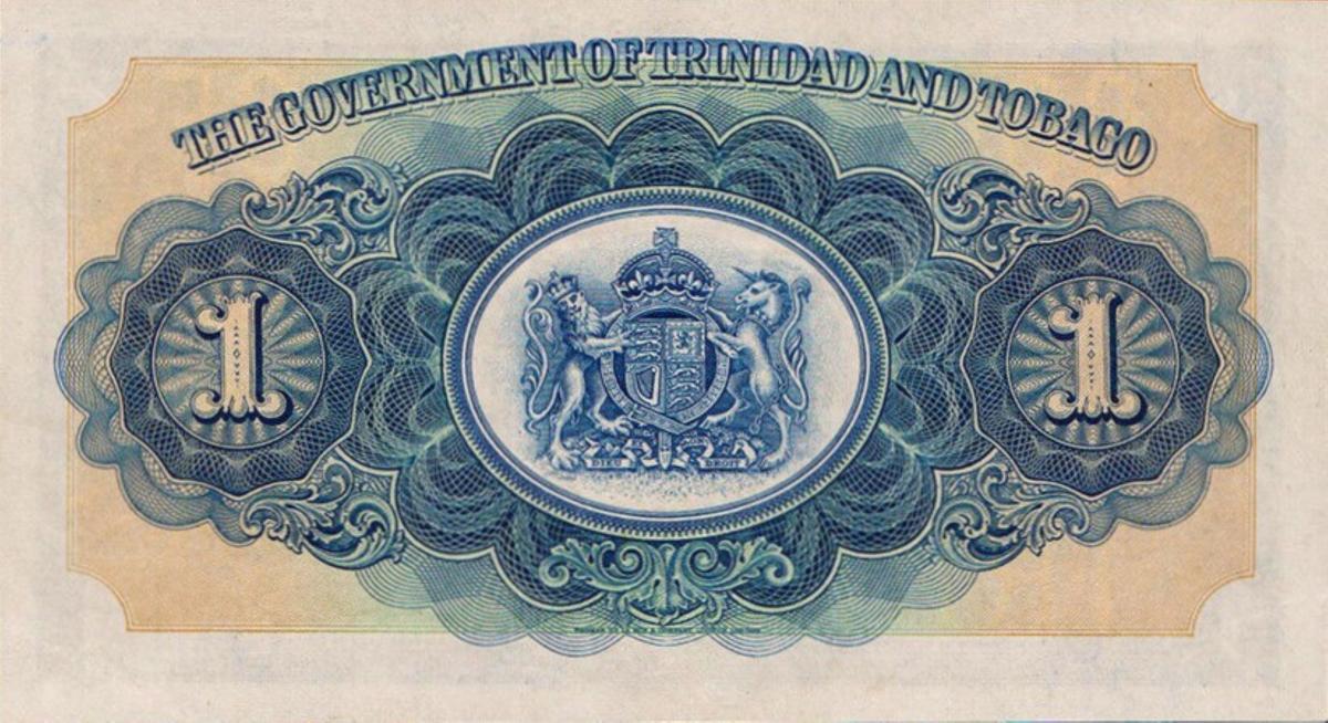 Back of Trinidad and Tobago p5b: 1 Dollar from 1939