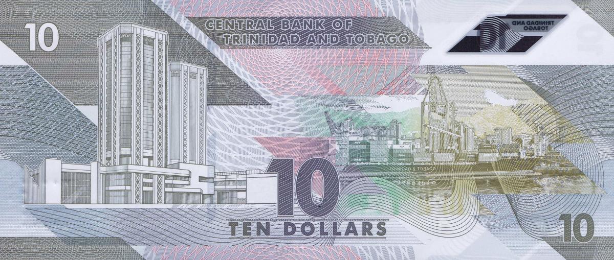 Back of Trinidad and Tobago p62: 10 Dollars from 2020