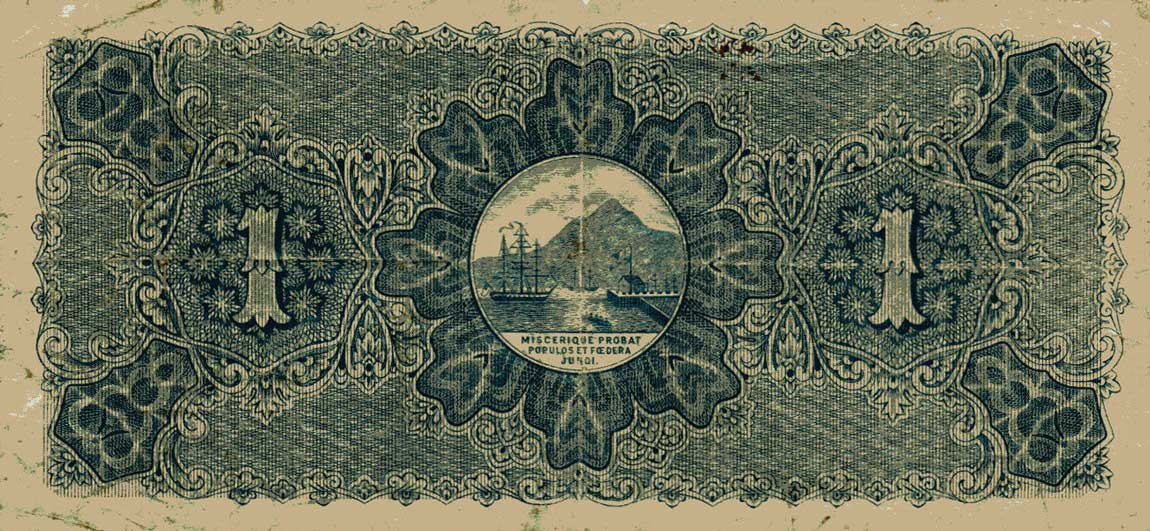 Back of Trinidad and Tobago p1b: 1 Dollar from 1905