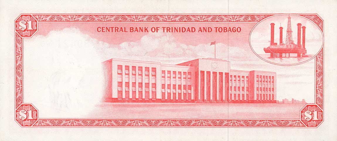 Back of Trinidad and Tobago p26r: 1 Dollar from 1964