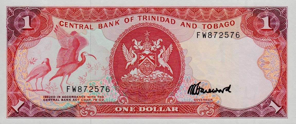 Front of Trinidad and Tobago p36c: 1 Dollar from 1985