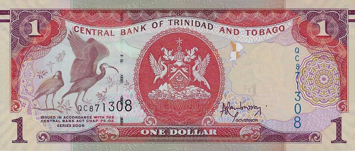 Front of Trinidad and Tobago p46A: 1 Dollar from 2009