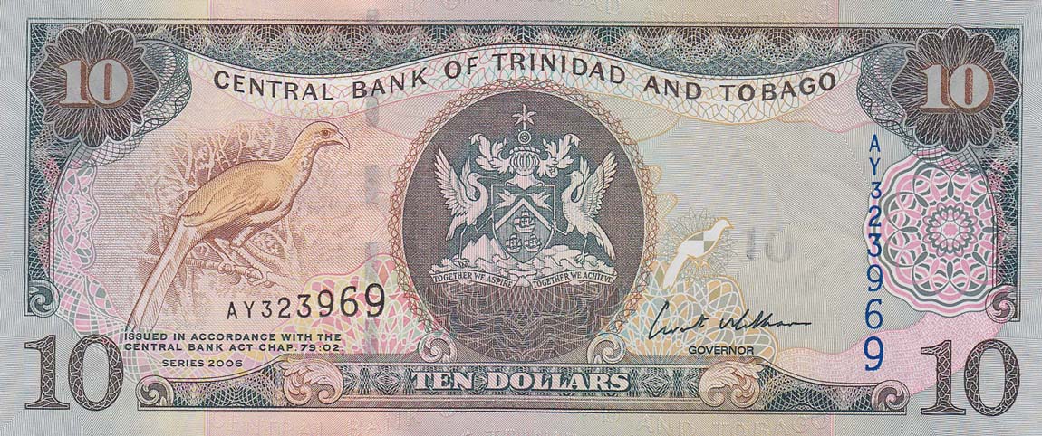 Front of Trinidad and Tobago p48: 10 Dollars from 2006