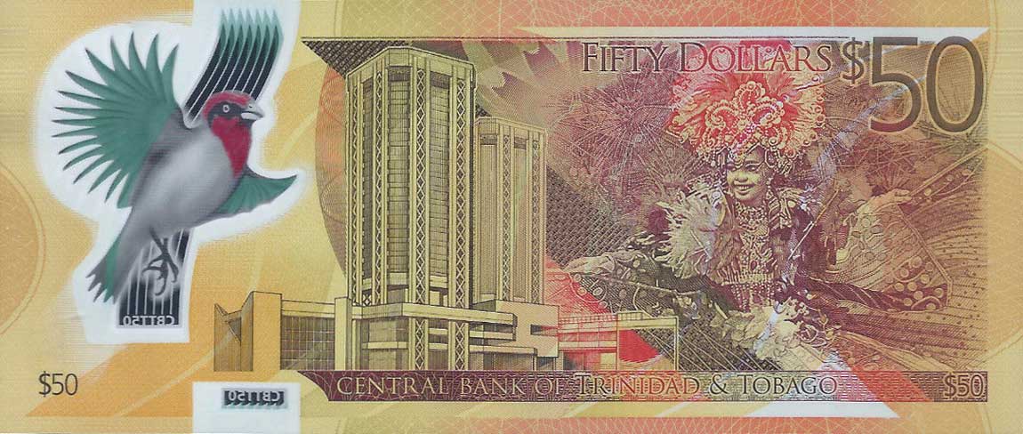 Back of Trinidad and Tobago p54a: 50 Dollars from 2014