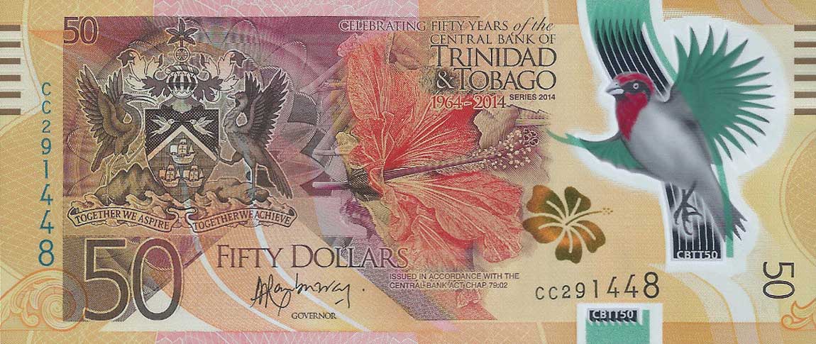 Front of Trinidad and Tobago p54a: 50 Dollars from 2014