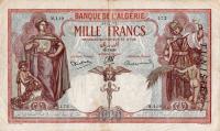 p11b from Tunisia: 1000 Francs from 1938