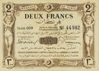 p50 from Tunisia: 2 Francs from 1920