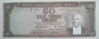 p187Aa from Turkey: 50 Lira from 1970