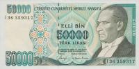 p203a from Turkey: 50000 Lira from 1970