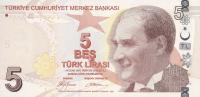 Gallery image for Turkey p222a: 5 Lira from 2009