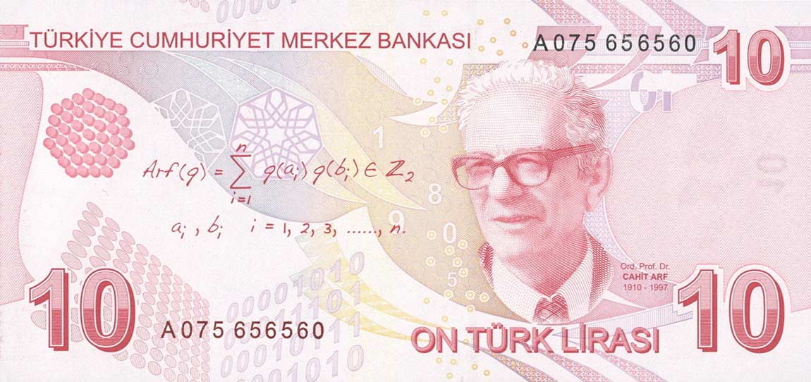 Back of Turkey p223a: 10 Lira from 2009