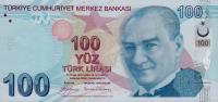 Gallery image for Turkey p226a: 100 Lira from 2009