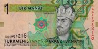 p29a from Turkmenistan: 1 Manat from 2012