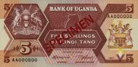 Gallery image for Uganda p27s: 5 Shillings