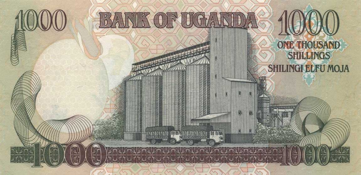 Back of Uganda p39Ab: 1000 Shillings from 2003