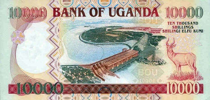 Back of Uganda p41a: 10000 Shillings from 2001