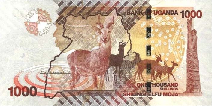 Back of Uganda p49f: 1000 Shillings from 2021