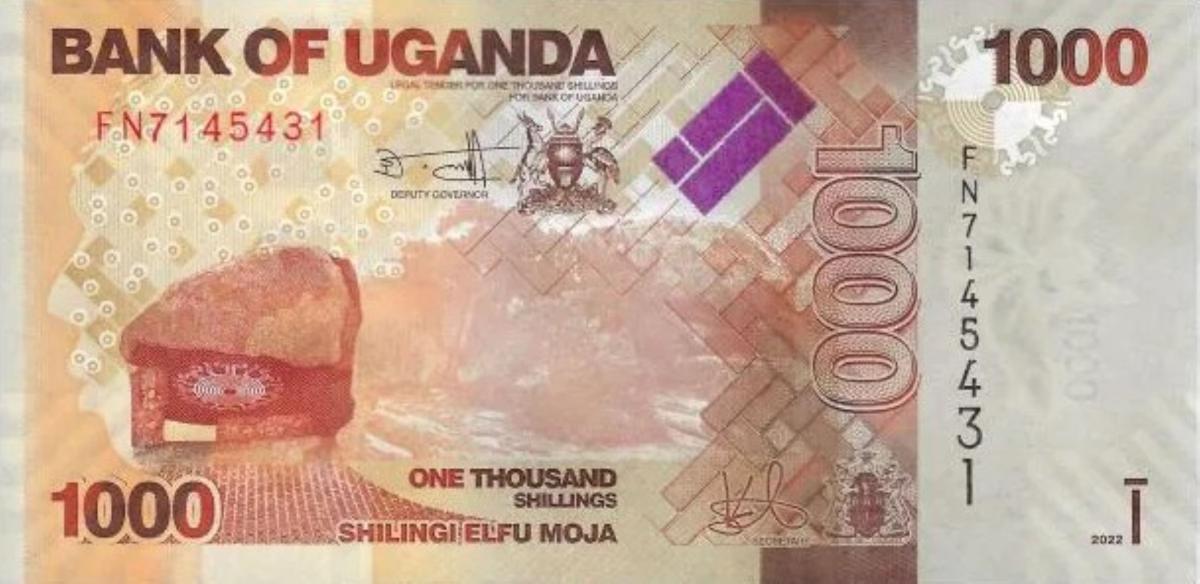 Front of Uganda p49g: 1000 Shillings from 2022