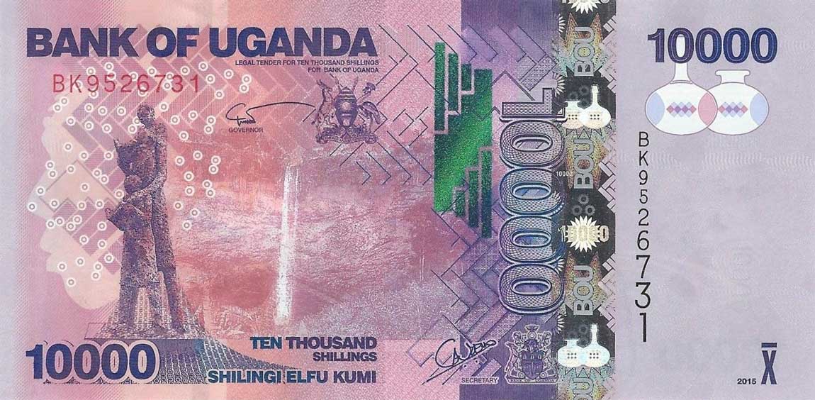 Front of Uganda p52d: 10000 Shillings from 2015