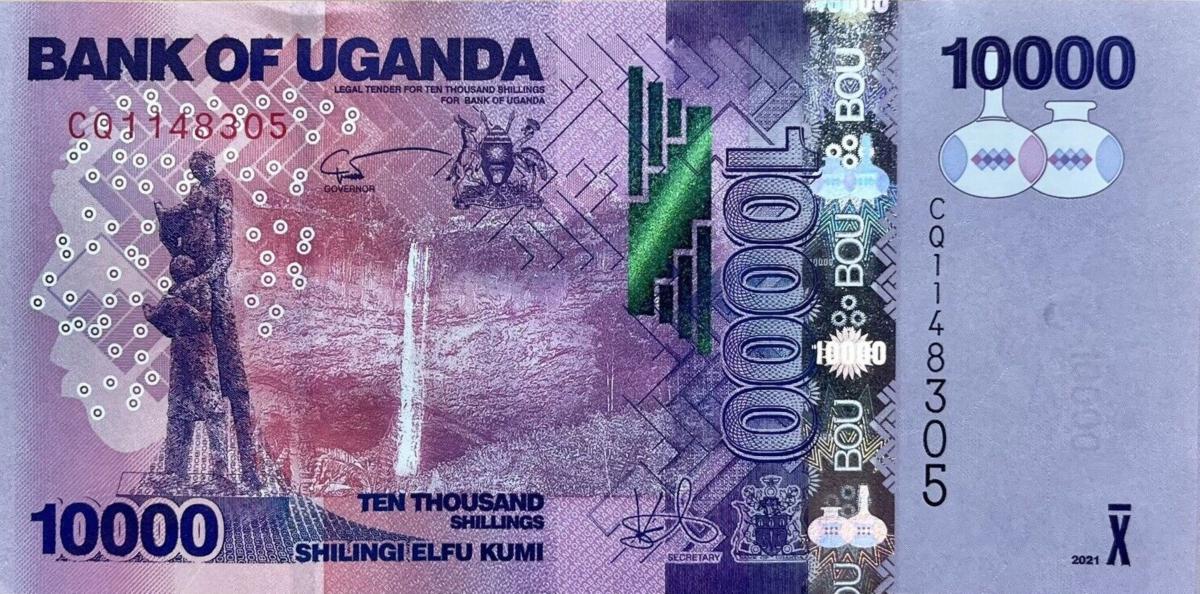 Front of Uganda p52g: 10000 Shillings from 2021