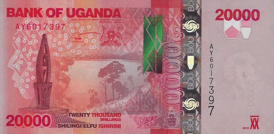 Front of Uganda p53c: 20000 Shillings from 2015