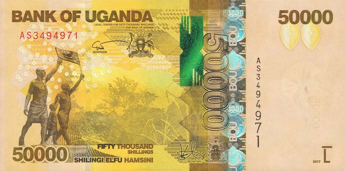 Front of Uganda p54d: 50000 Shillings from 2017